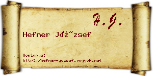 Hefner József névjegykártya