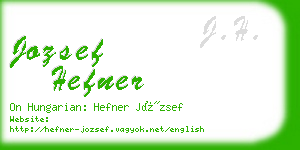 jozsef hefner business card